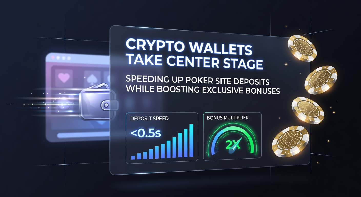 Vibrant poker table graphic overlaid with crypto bonus icons, showing exploding chip stacks and wallet connections amid neon blockchain links