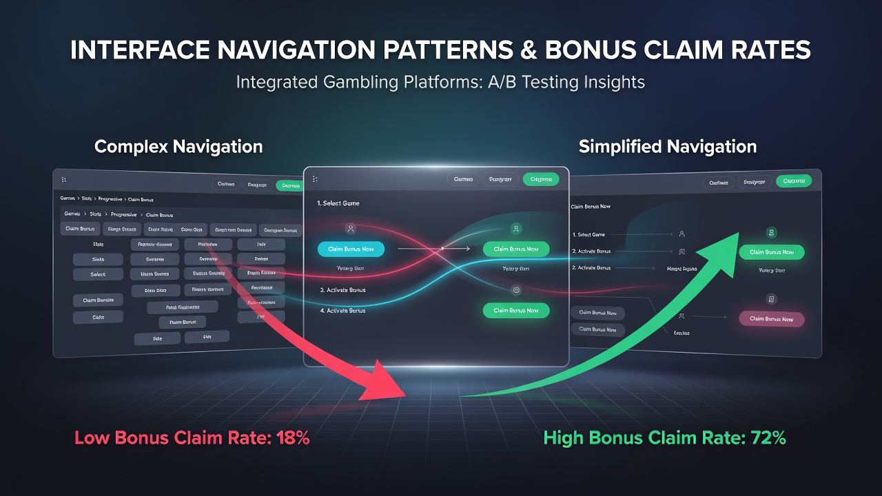 Screenshot of a unified gambling platform dashboard showing tabbed navigation between casino games and sportsbook sections with prominent bonus claim buttons