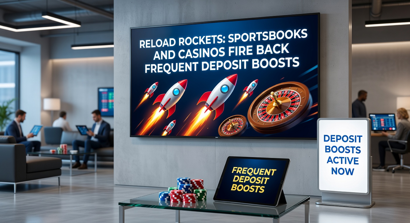 Casino dashboard highlighting a 40% reload bonus on slots with terms like minimum deposit and max bonus cap