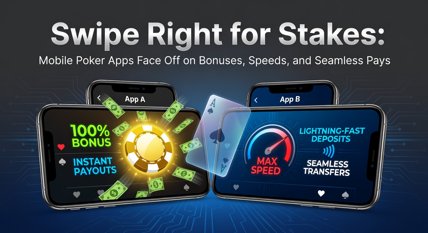 Smartphone displaying a vibrant mobile poker app interface with cards flying across the screen during a high-stakes Texas Hold'em hand